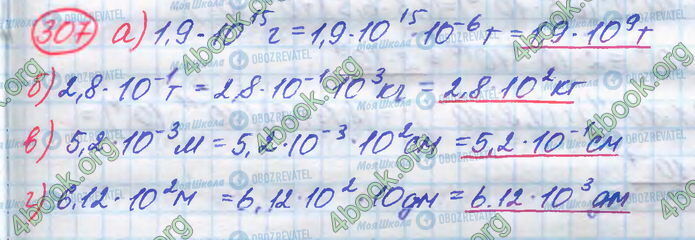 ГДЗ Алгебра 8 клас сторінка 307
